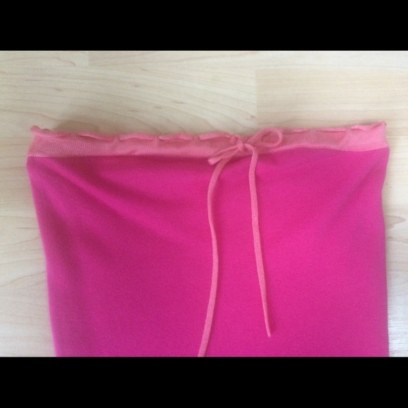 Split Pink Strapless Midi Length Dress - Picture 2 of 5